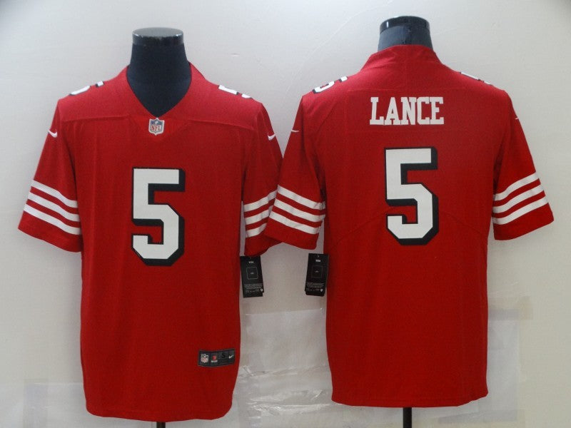 Men's San Francisco 49ers Trey Lance #5 Red Vapor Limited Jersey1 football jersey product view 1