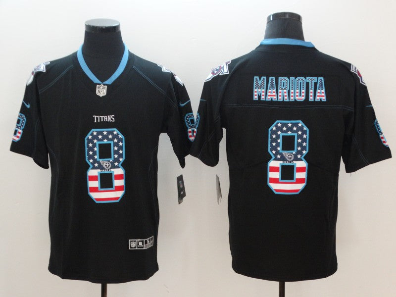 Men's Tennessee Titans Marcus Mariota #8 Black Alternate Game Jersey1 football jersey product view 1