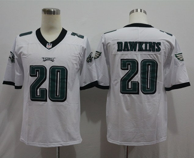 Men's Philadelphia Eagles Brian Dawkins #20 White Game Jersey1 football jersey product view 1