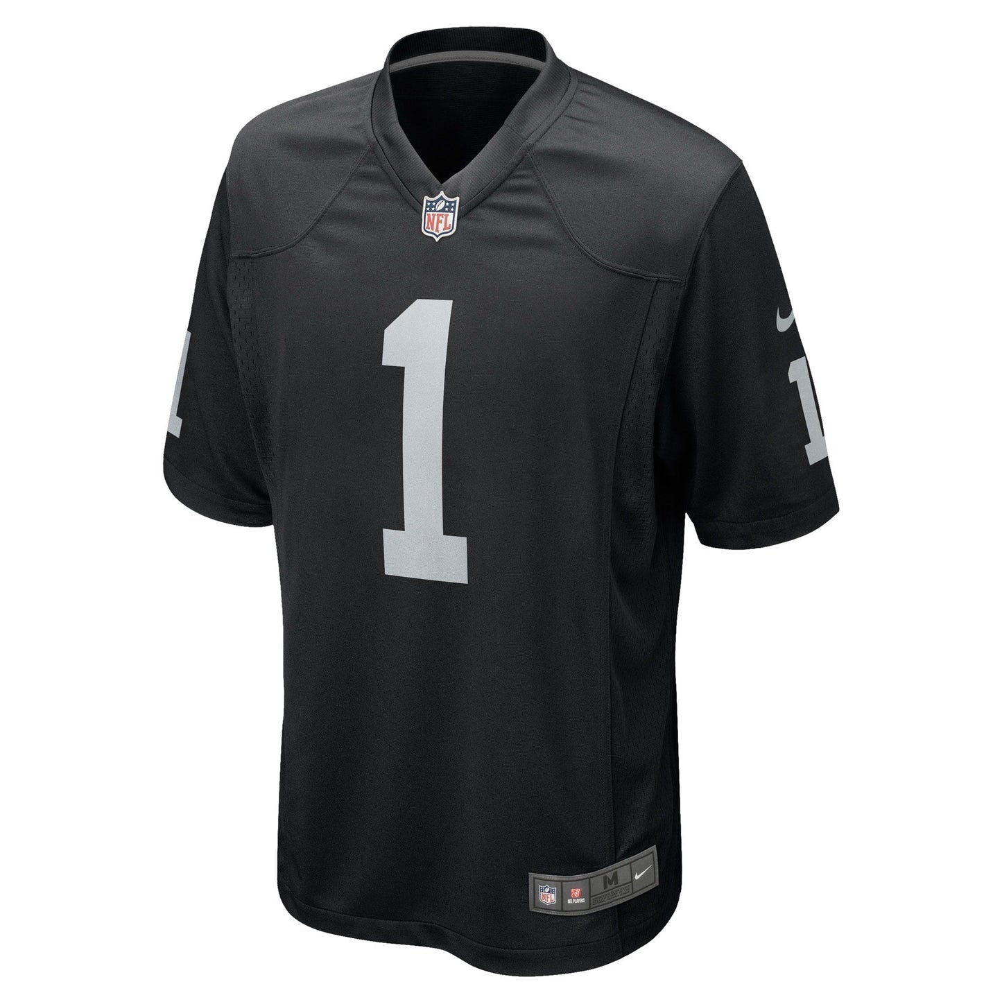 Number 1 Groom Las Vegas Raiders Nike Game Jersey - Black football jersey product view 2