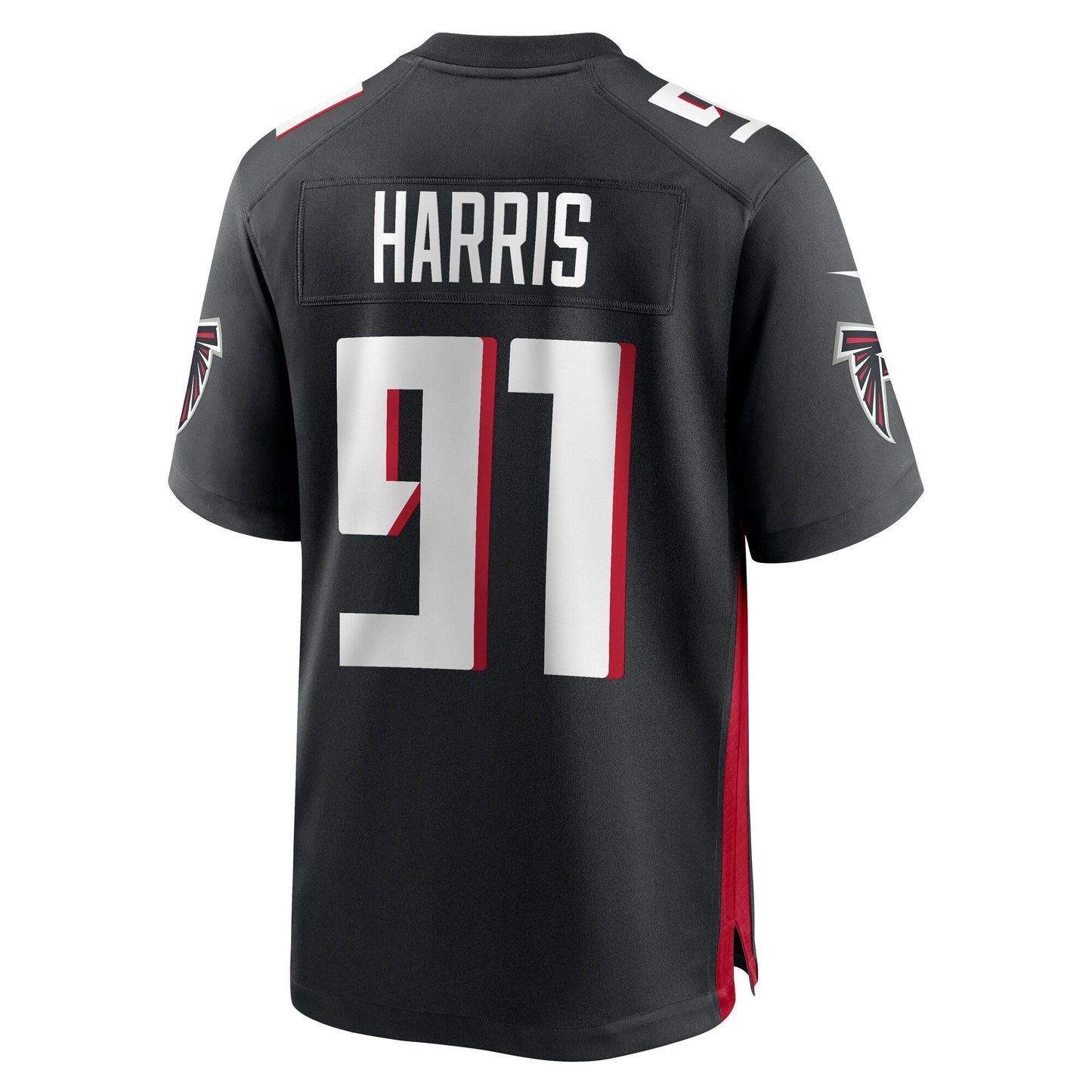 Demone Harris Atlanta Falcons Nike Game Jersey - Black football jersey product view 3