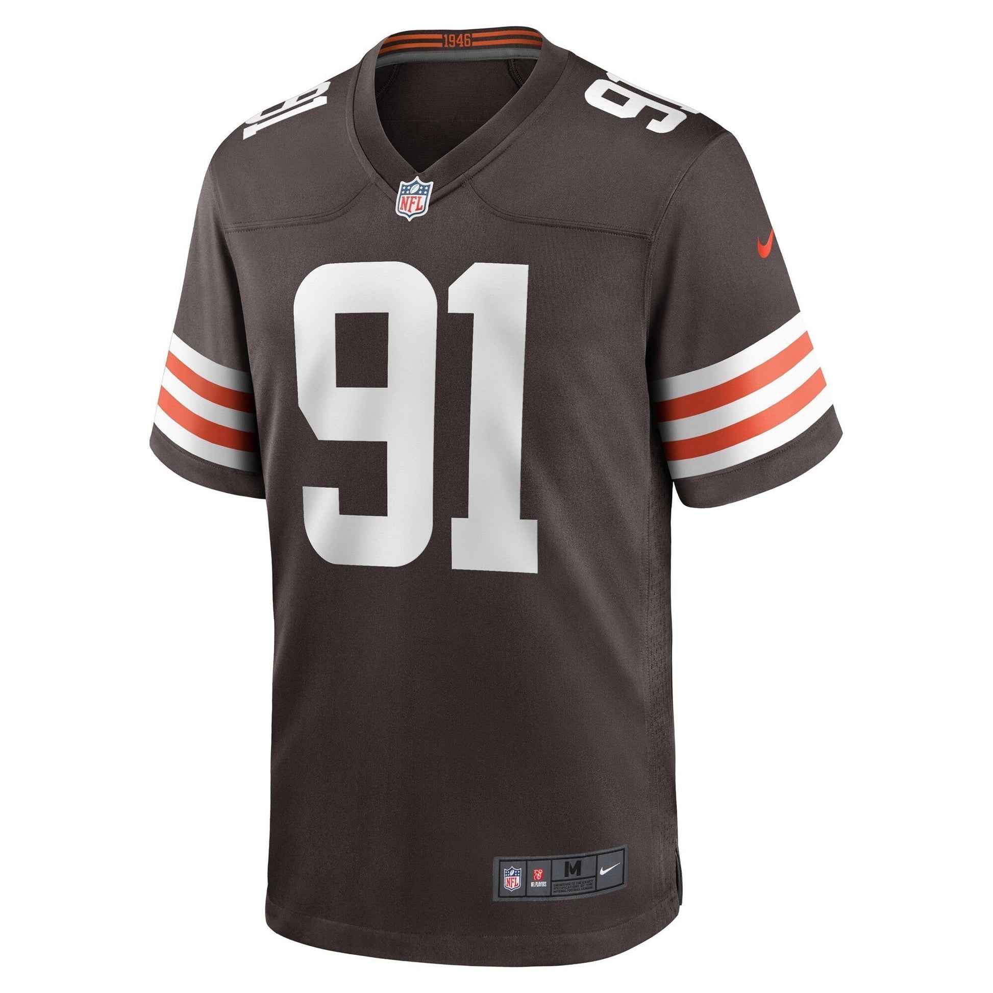 Alex Wright Cleveland Browns Nike Team Game Jersey - Brown football jersey product view 2