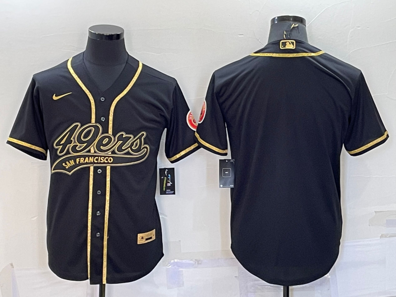Men's San Francisco 49ers Black Blank Game Jersey1 football jersey product view 1