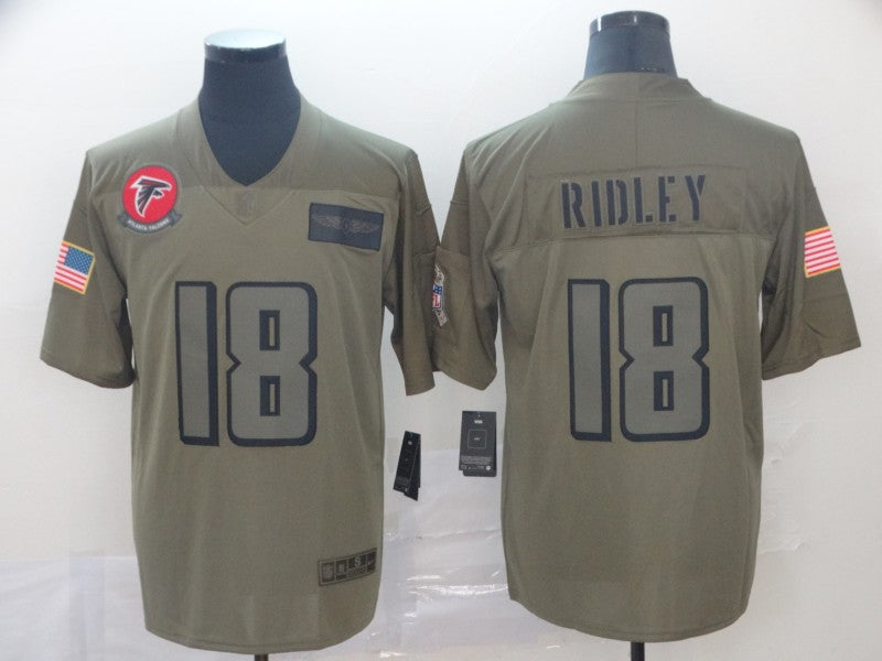 Men's Atlanta Falcons Calvin Ridley #18 Brown Game Jersey1 football jersey product view 1