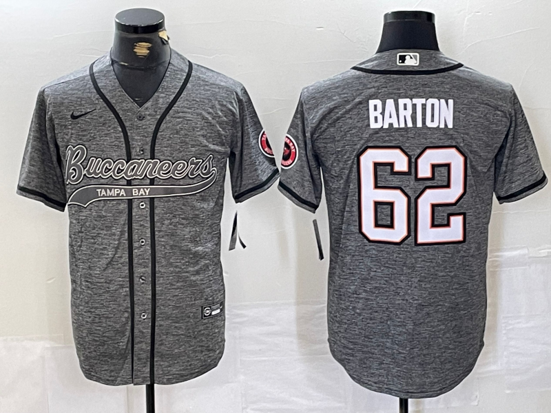 Men's Tampa Bay Buccaneers Graham Barton #62 Gray Player Jersey1 football jersey product view 1
