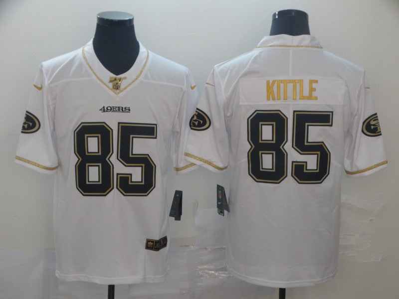 Men's San Francisco 49ers #85 George Kittle White Game Jersey1 football jersey product view 1
