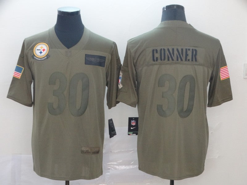 Men's Pittsburgh Steelers James Conner #30 Brown Game Jersey1 football jersey product view 1