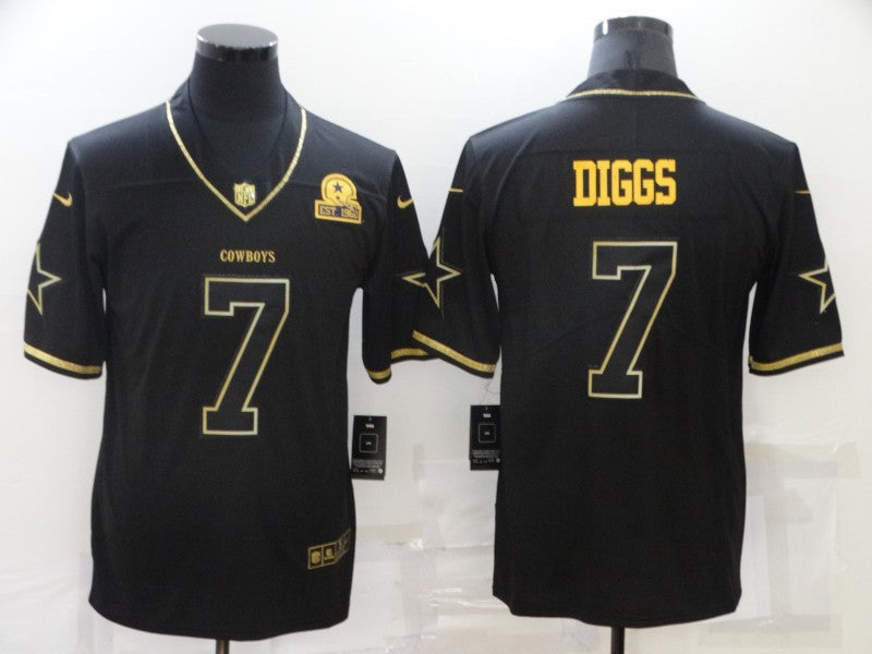 Men's Dallas Cowboys Trevon Diggs #7 Black Game Jersey1 football jersey product view 1