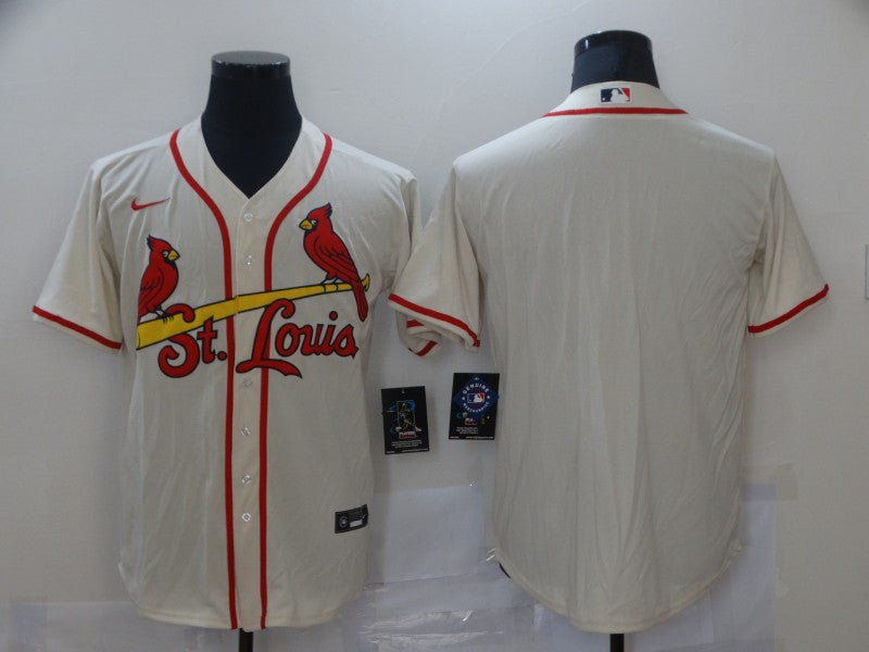 Men's St. Louis Cardinals Cream Alternate Replica Blank Jersey1 baseball jersey product view 1