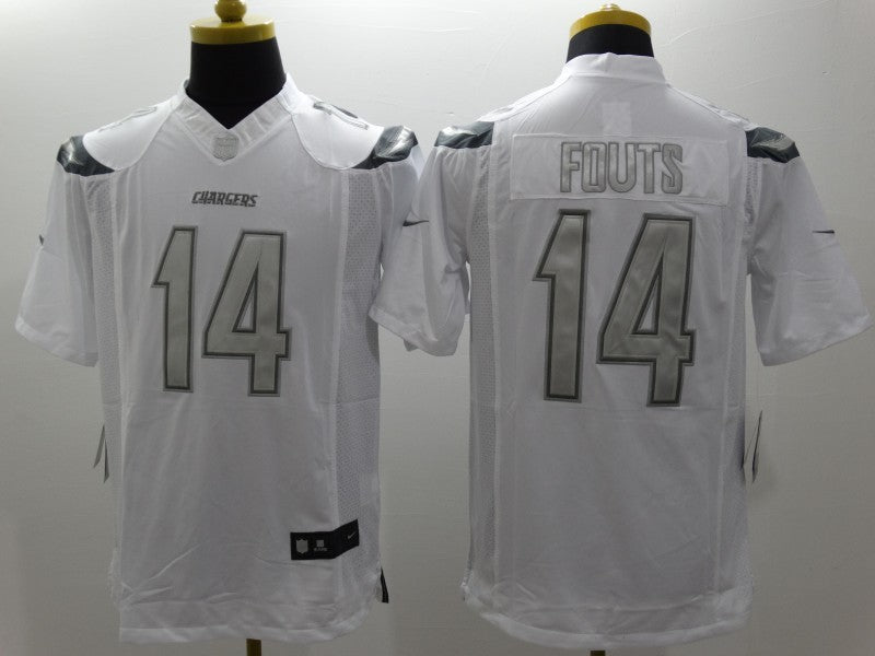 Men's Los Angeles Chargers Dan Fouts #14 White Game Jersey1 football jersey product view 1