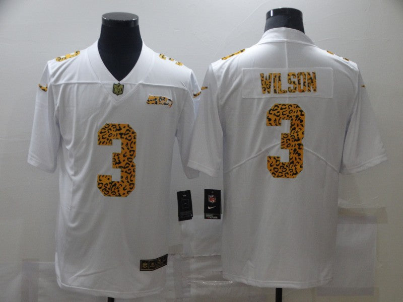 Men's Seattle Seahawks Russell Wilson #3 White Game Player Jersey football jersey product view 1