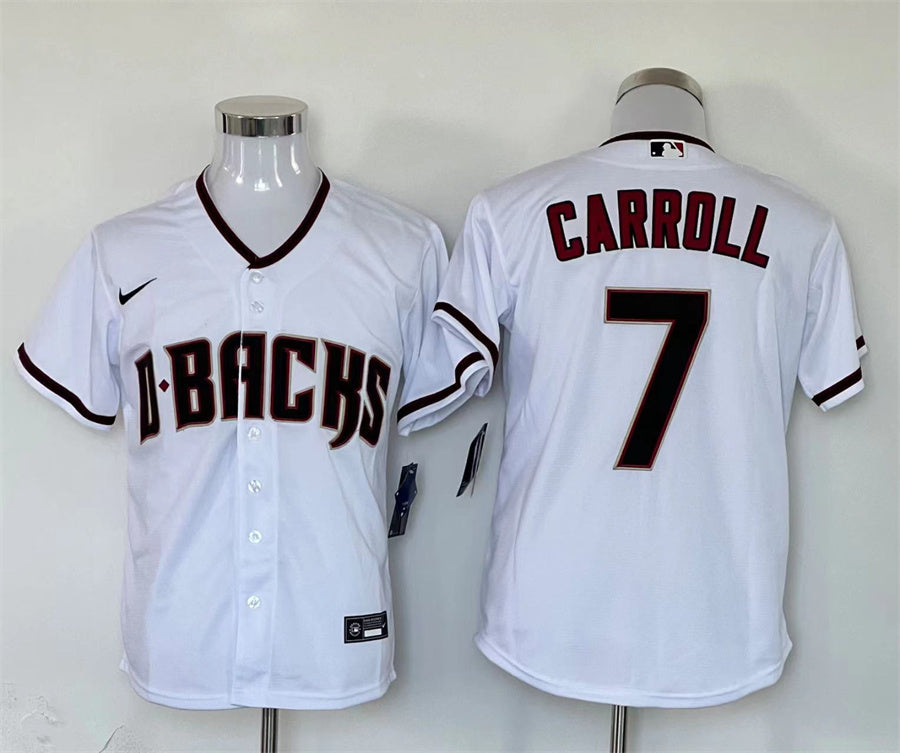 Men's Arizona Diamondbacks Corbin Carroll #7 White Limited Player Jersey1 baseball jersey product view 1