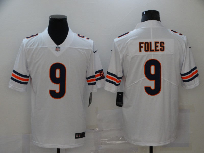 Men's Chicago Bears Nick Foles #9 White Game Jersey1 football jersey product view 1