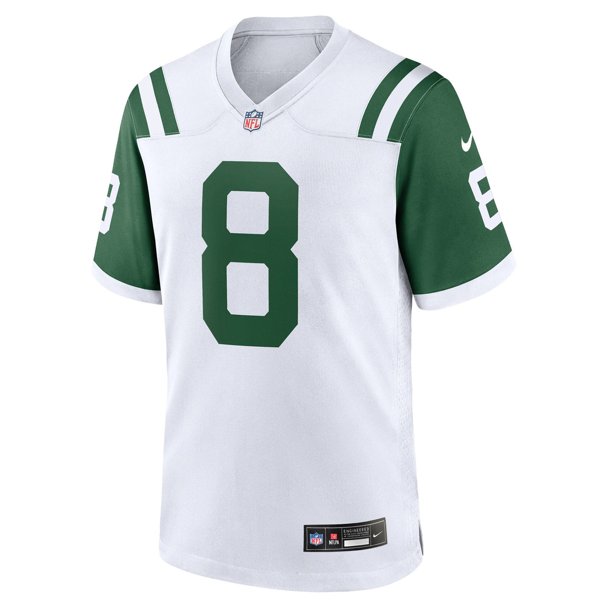 Aaron Rodgers New York Jets Nike Classic Alternate Game Jersey - White football jersey product view 2