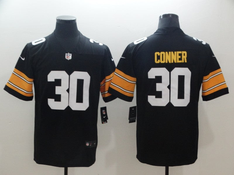 Men's Pittsburgh Steelers #30 James Conner Black Player Game Jersey1 football jersey product view 1