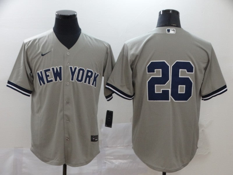 Men's New York Yankees DJ LeMahieu #26 Gray Replica Player Name Jersey1 baseball jersey product view 1
