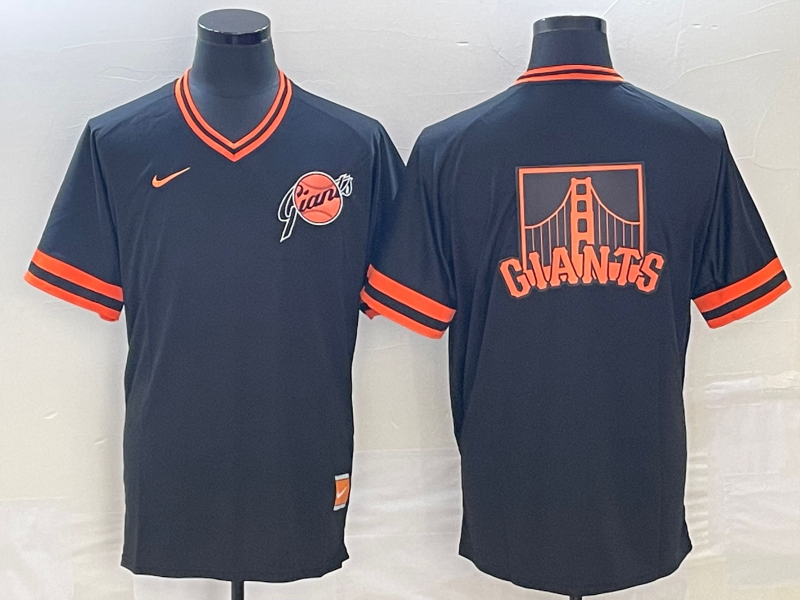 Men's San Francisco Giants Black Replica Player Jersey baseball jersey product view 1
