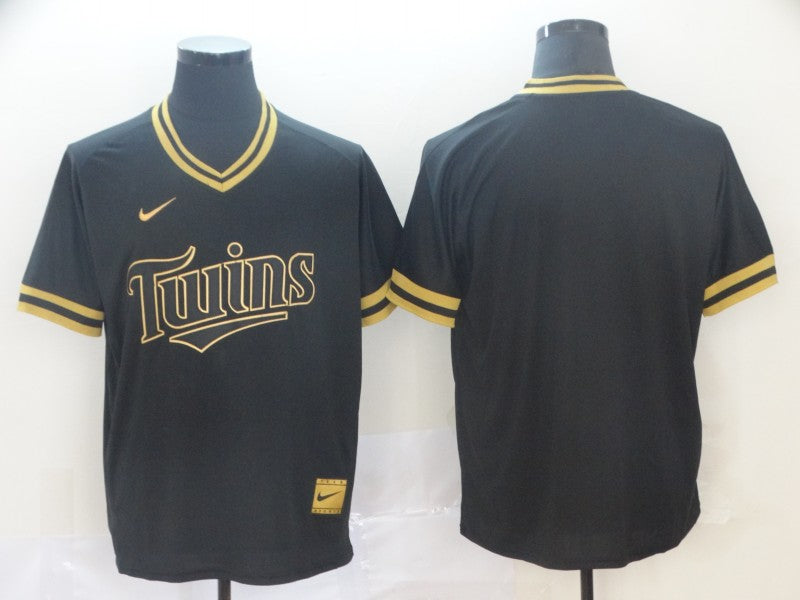 Men's Minnesota Twins Black Replica Player Blank Jersey baseball jersey product view 1
