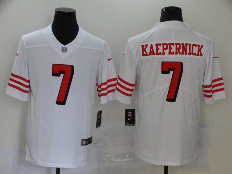 Men's San Francisco 49ers Colin Kaepernick #7 White Game Jersey1 football jersey product view 1