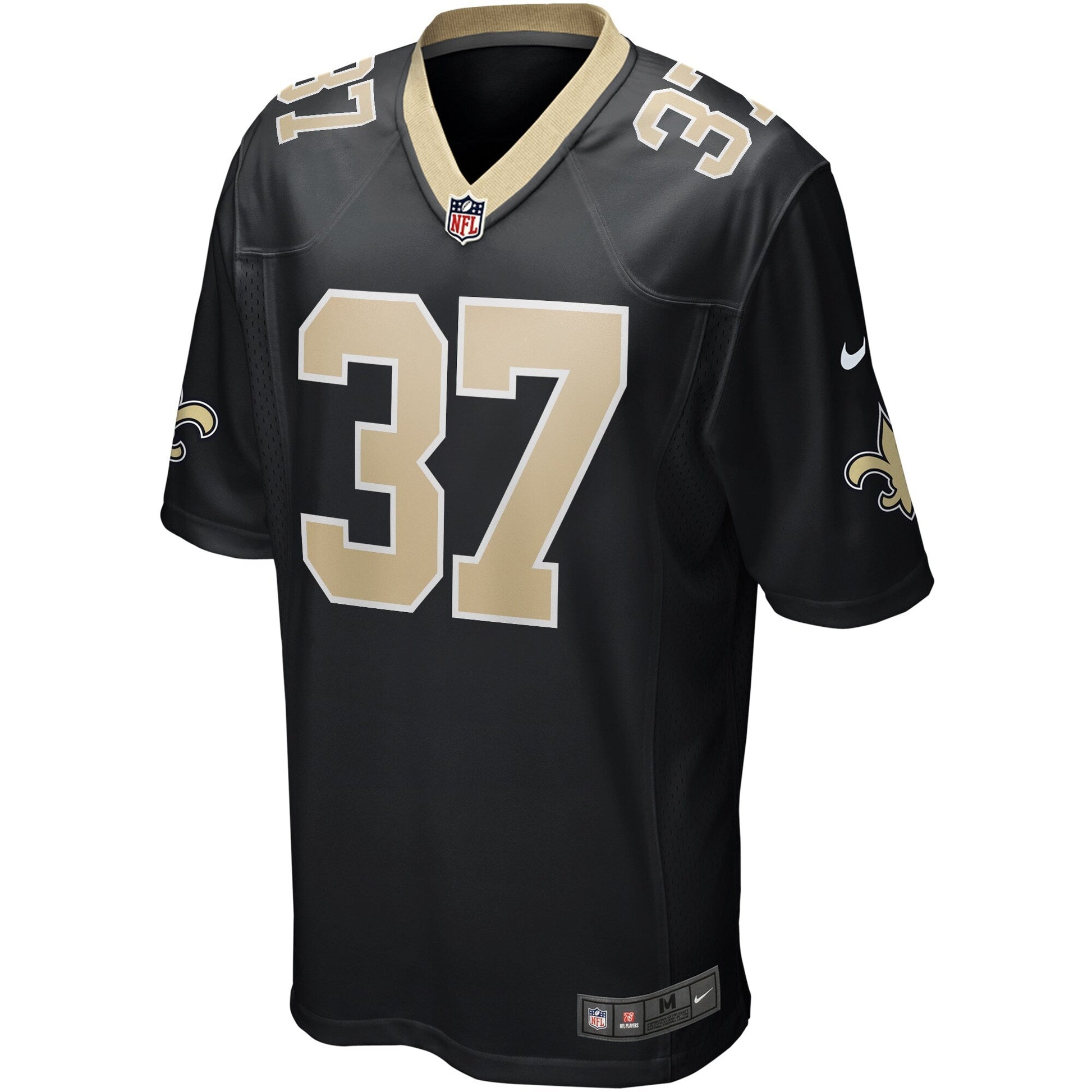 Steve Gleason New Orleans Saints Nike Game Retired Jersey - Black football jersey product view 2
