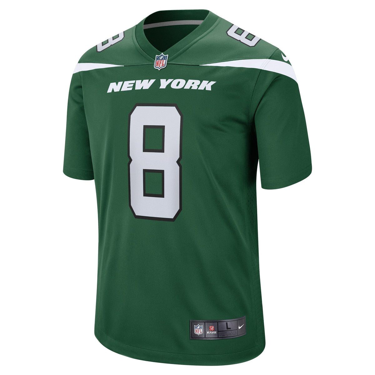 Aaron Rodgers New York Jets Nike Game Jersey - Gotham Green football jersey product view 2
