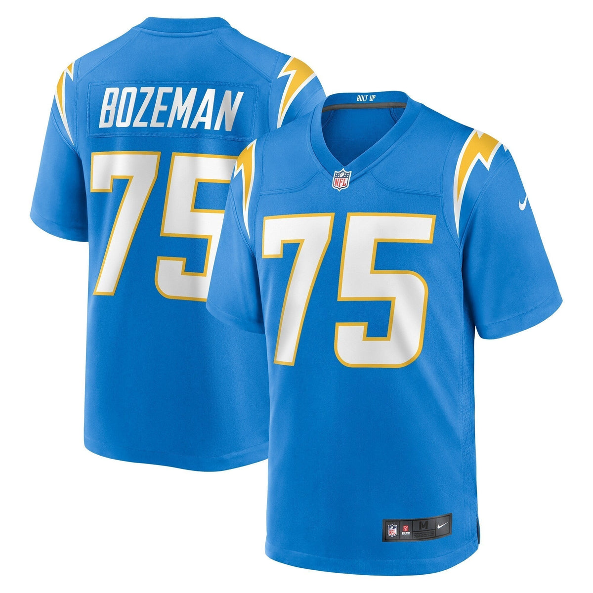 Bradley Bozeman Los Angeles Chargers Nike Game Jersey - Powder Blue football jersey product view 1