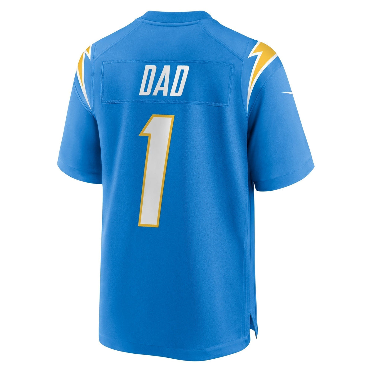 Number 1 Dad Los Angeles Chargers Nike Game Jersey - Powder Blue football jersey product view 3