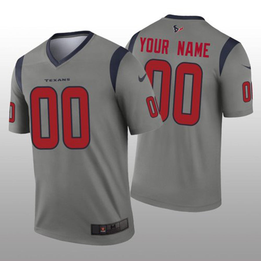 Custom1 Houston Texans Gray Inverted Legend Jersey1 Stitched American Football Jerseys football jersey product view 1