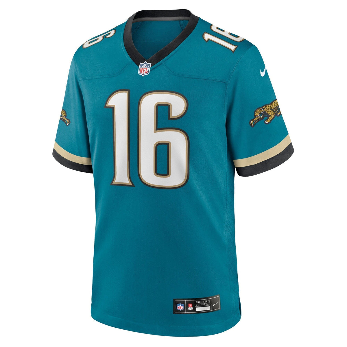 Trevor Lawrence Jacksonville Jaguars Nike Prowler Throwback Game Jersey - Teal football jersey product view 2