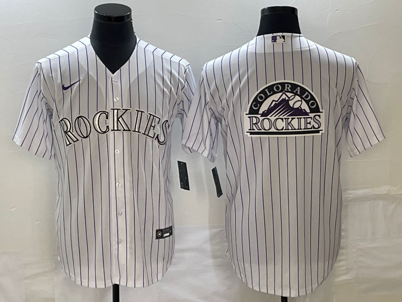 Men's Colorado Rockies White Home Replica Team Jersey1 baseball jersey product view 1