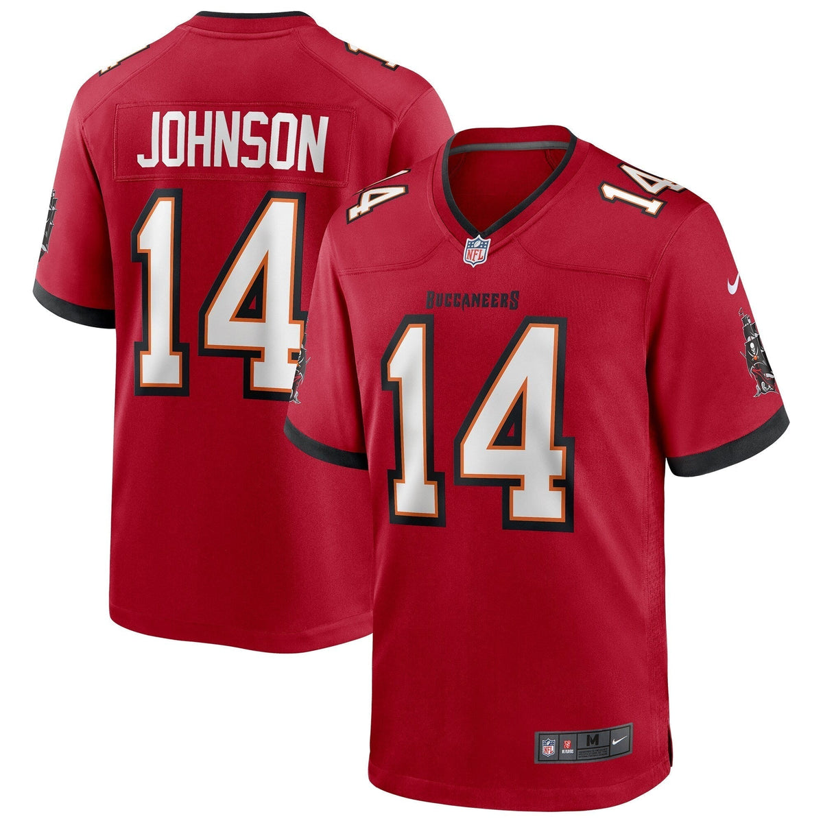 Brad Johnson Tampa Bay Buccaneers Nike Game Retired Jersey - Red football jersey product view 1