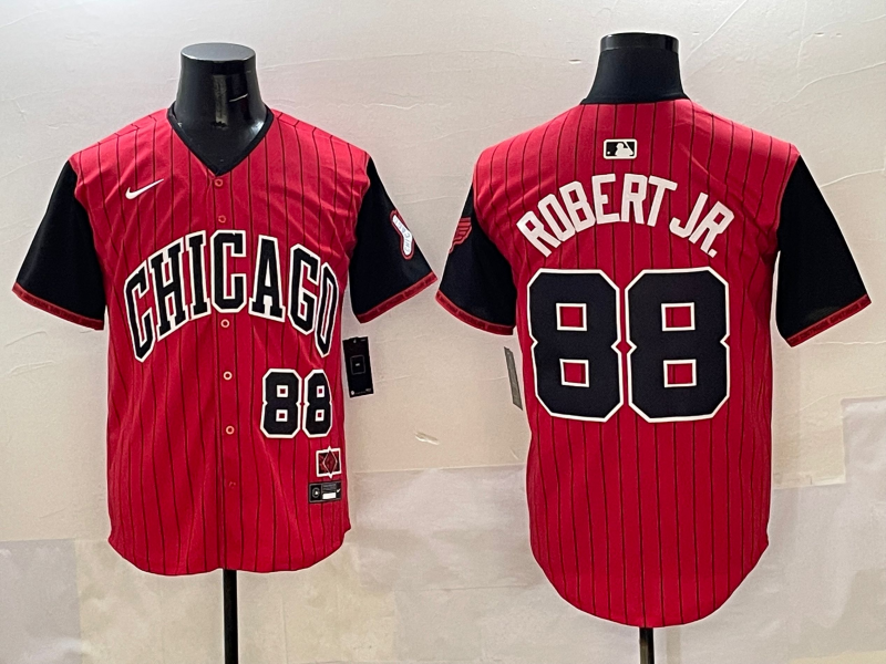 Men's Chicago White Sox Luis Robert Jr. #88 Red/Black 2025 City Connect Limited Player Jersey baseball jersey product view 1