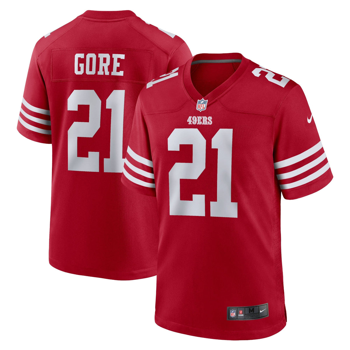 Frank Gore San Francisco 49ers Nike Retired Game Jersey - Scarlet football jersey product view 1