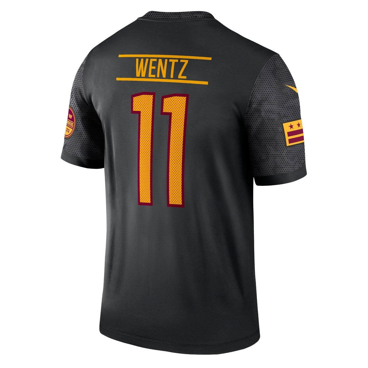 Carson Wentz Washington Commanders Nike Alternate Legend Jersey - Black football jersey product view 3