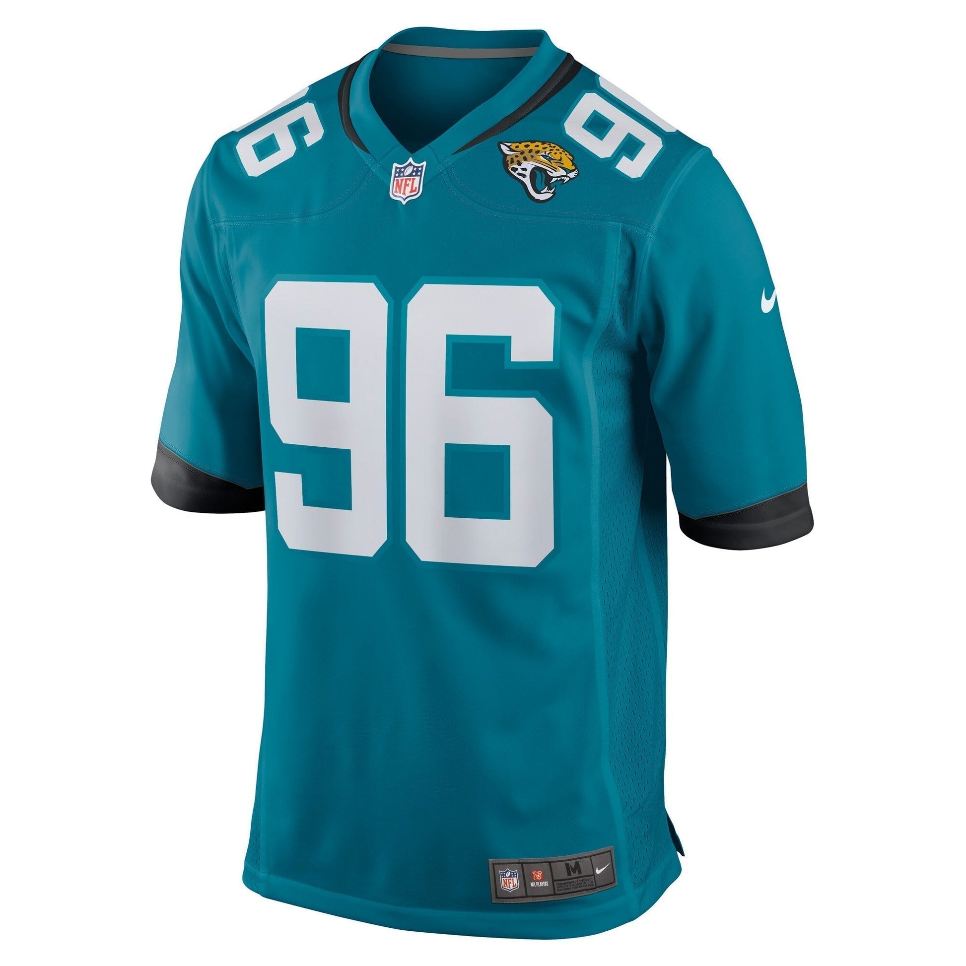Adam Gotsis Jacksonville Jaguars Nike Game Jersey - Teal football jersey product view 2