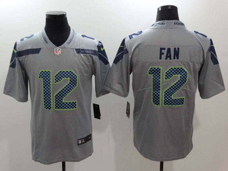Men's Seattle Seahawks 12th Fan Gray Game Team Jersey football jersey product view 1