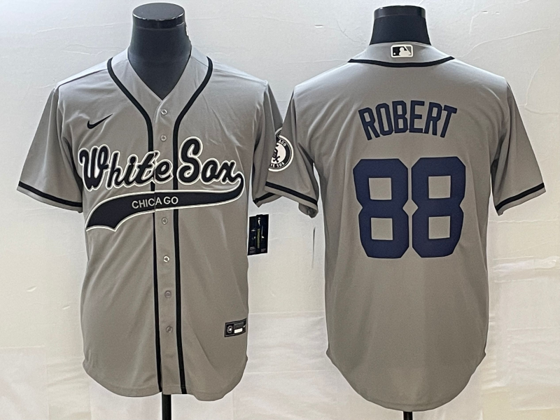 Men's Chicago White Sox Luis Robert #88 Gray Replica Player Jersey1 Joint Edition baseball jersey product view 1