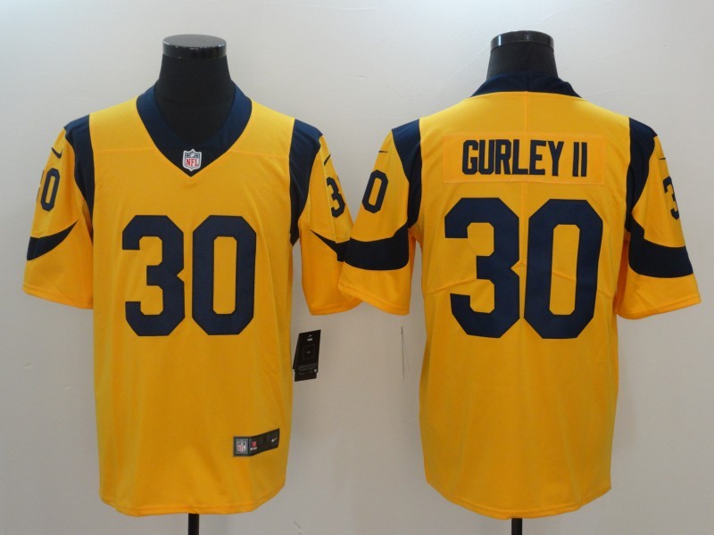 Men's Los Angeles Rams Todd Gurley II #30 Yellow Game Jersey1 football jersey product view 1