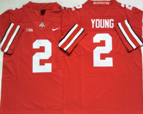 Men's Ohio State Buckeyes Chase Young #2 Scarlet Player Game Jersey sports jersey product view 1