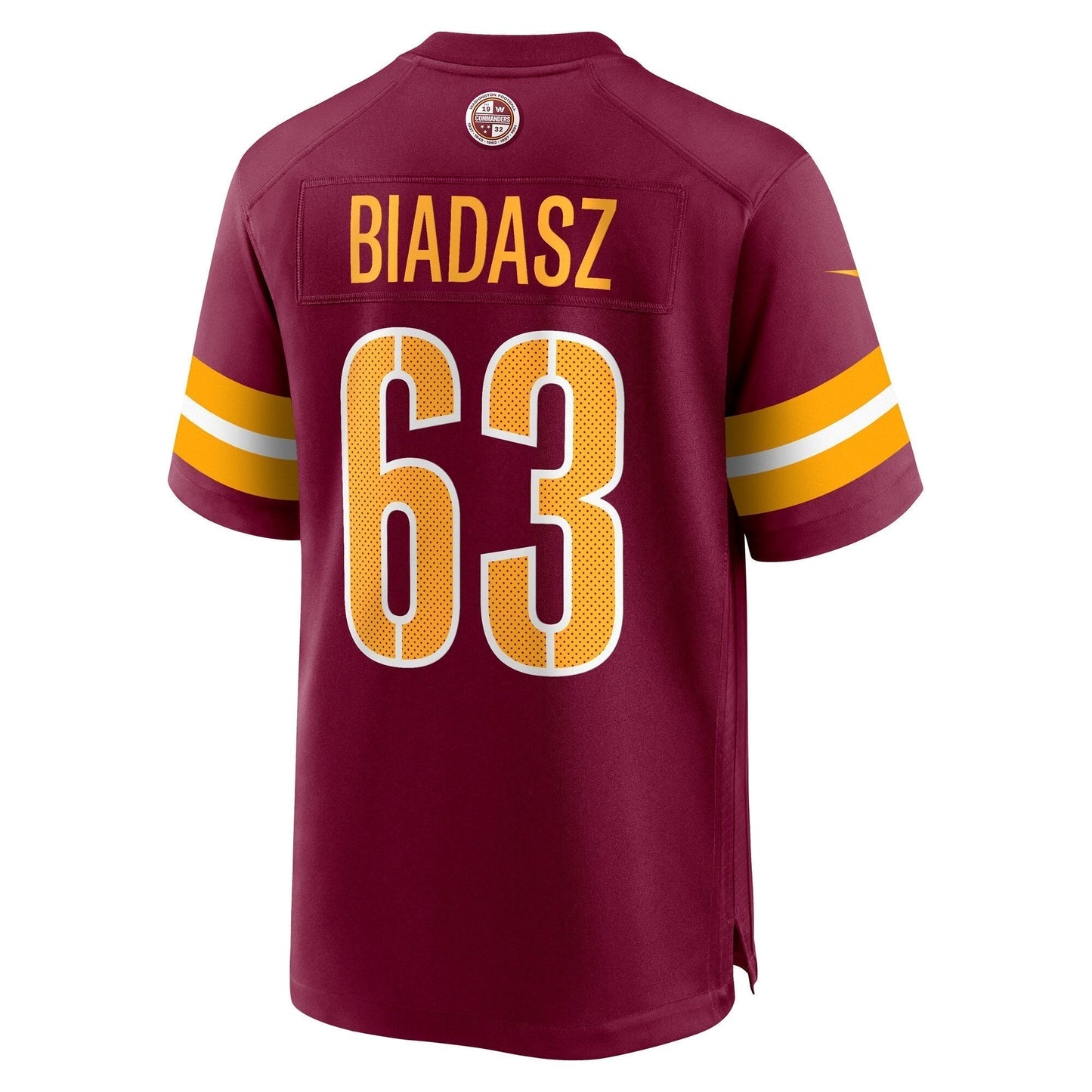 Tyler Biadasz Washington Commanders Nike Game Jersey - Burgundy football jersey product view 3