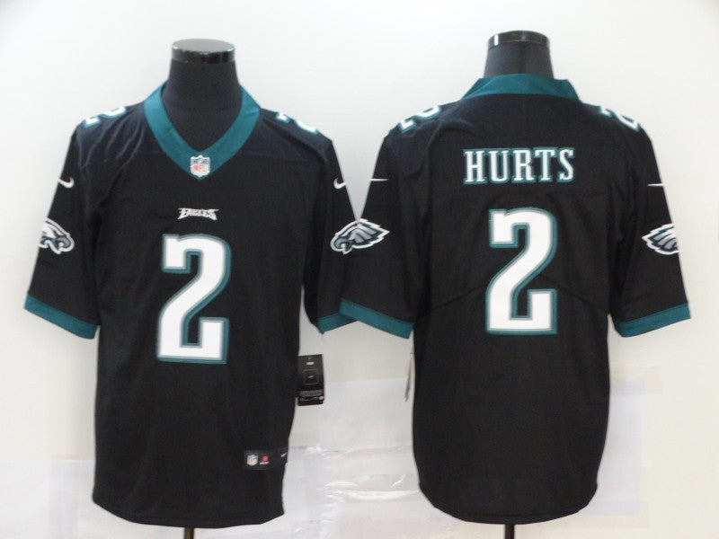 Men's Philadelphia Eagles Jalen Hurts #2 Black Game Jersey1 football jersey product view 1