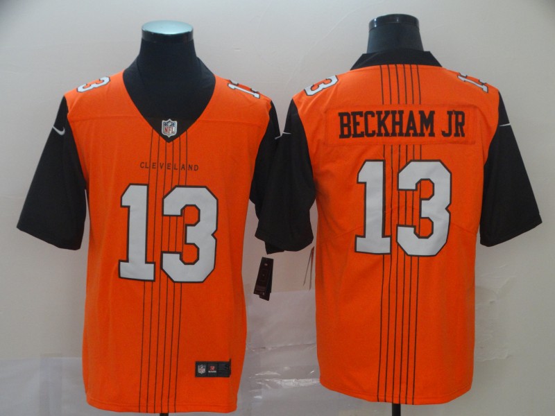 Men's Cleveland Browns Odell Beckham Jr. Orange City Edition Game Jersey1 football jersey product view 1