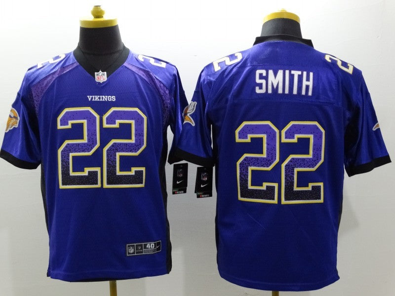Men's Minnesota Vikings Harrison Smith #22 Purple Player Game Jersey1 football jersey product view 1