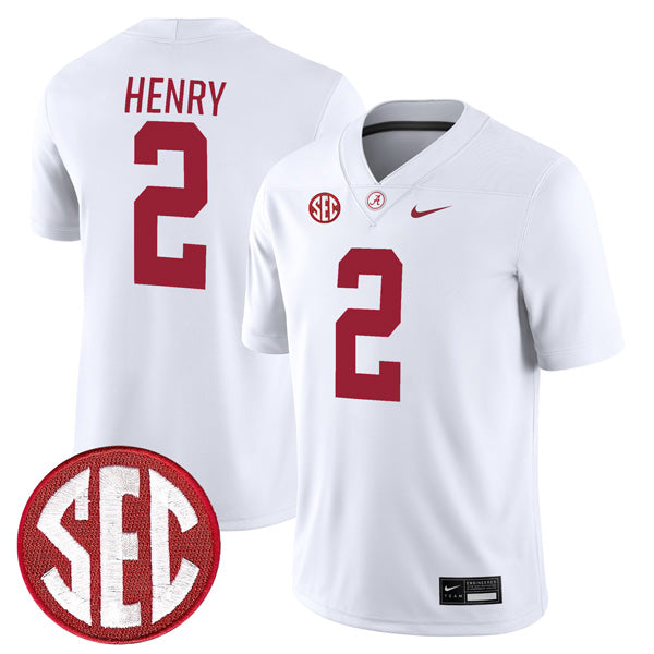 Derrick Henry Alabama Crimson Tide Jersey - White sports jersey product view 1