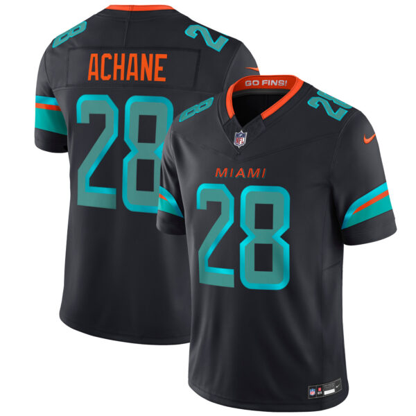 De’von Achane Miami Dolphins 2025 Rivalries Collection Game Jersey - Pitch Blue football jersey product view 1