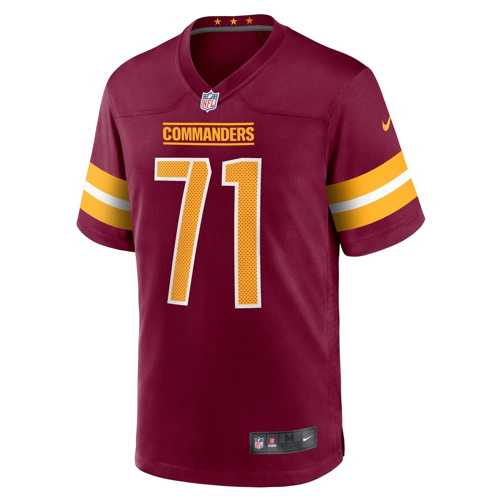 Andrew Wylie Washington Commanders Nike Game Jersey - Burgundy football jersey product view 2