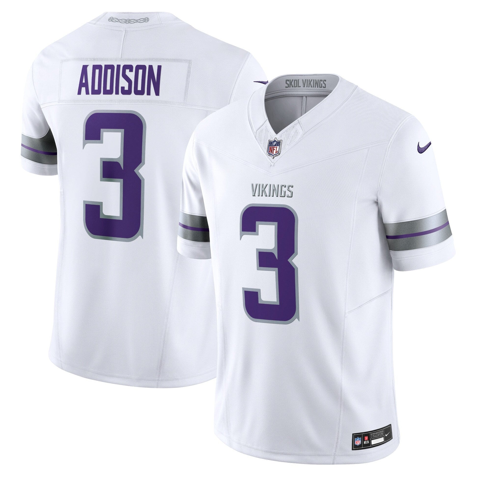 Jordan Addison Minnesota Vikings Nike Alternate Vapor F.U.S.E. Limited Jersey - White football jersey product view 1