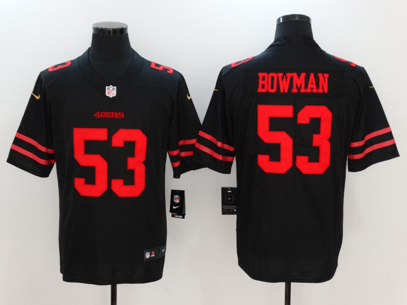 Men's San Francisco 49ers Navoro Bowman #53 Black Game Jersey1 football jersey product view 1