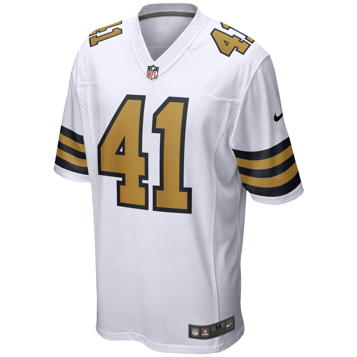 Alvin Kamara New Orleans Saints Nike Alternate Game Jersey - White football jersey product view 2
