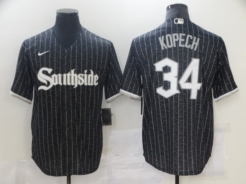 Men's Chicago White Sox Michael Kopech #34 Black Stitched Jersey baseball jersey product view 1